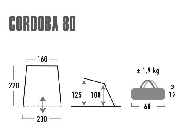 High Peak Cordoba 80 Aluminium/Dark Grey (10137)