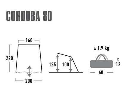 High Peak Cordoba 80 Aluminium/Dark Grey (10137)