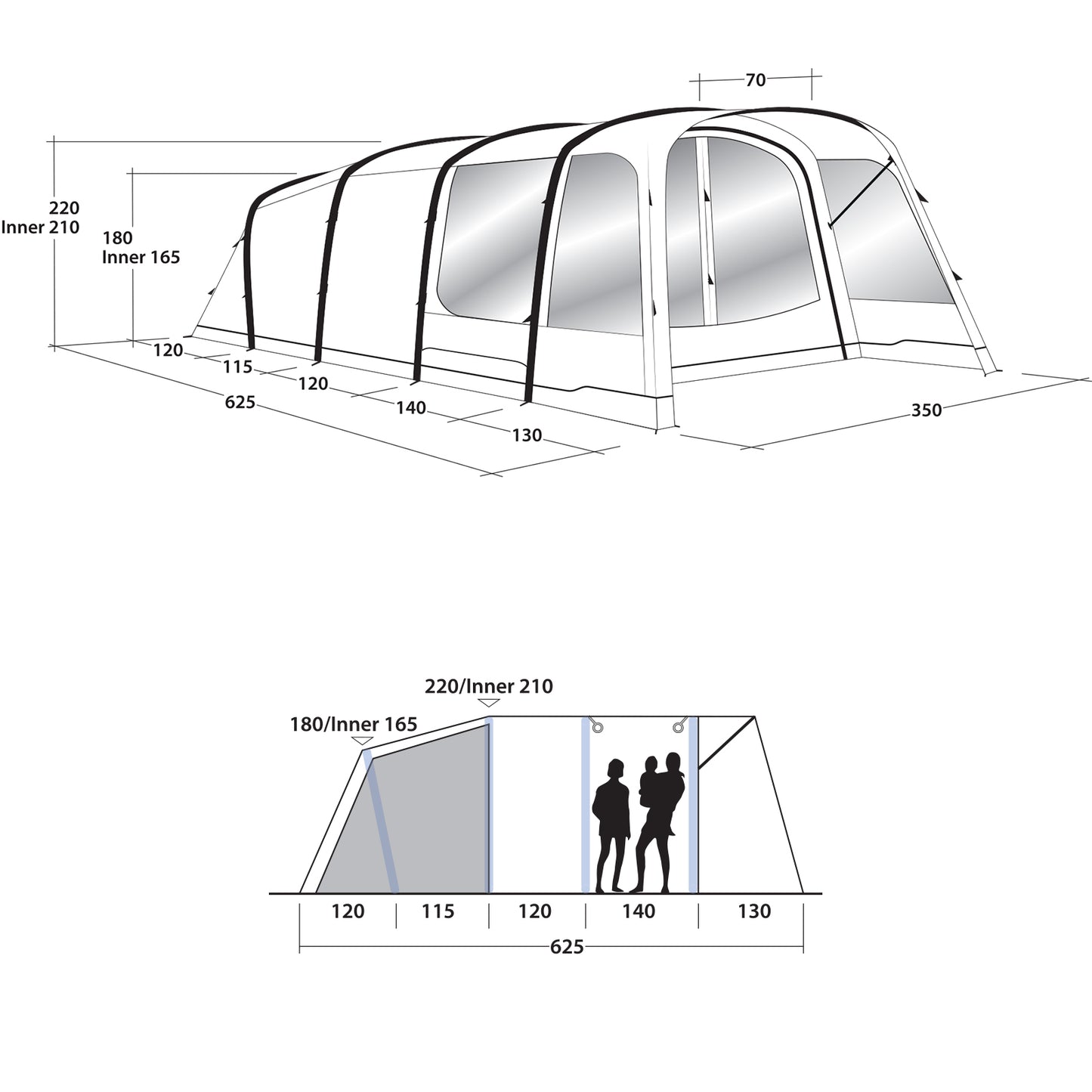Outwell Avondale 5PA Green (111182)