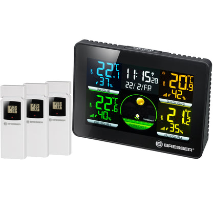 Weather station Bresser Quadro NLX Black with 3 sensors (7000023)