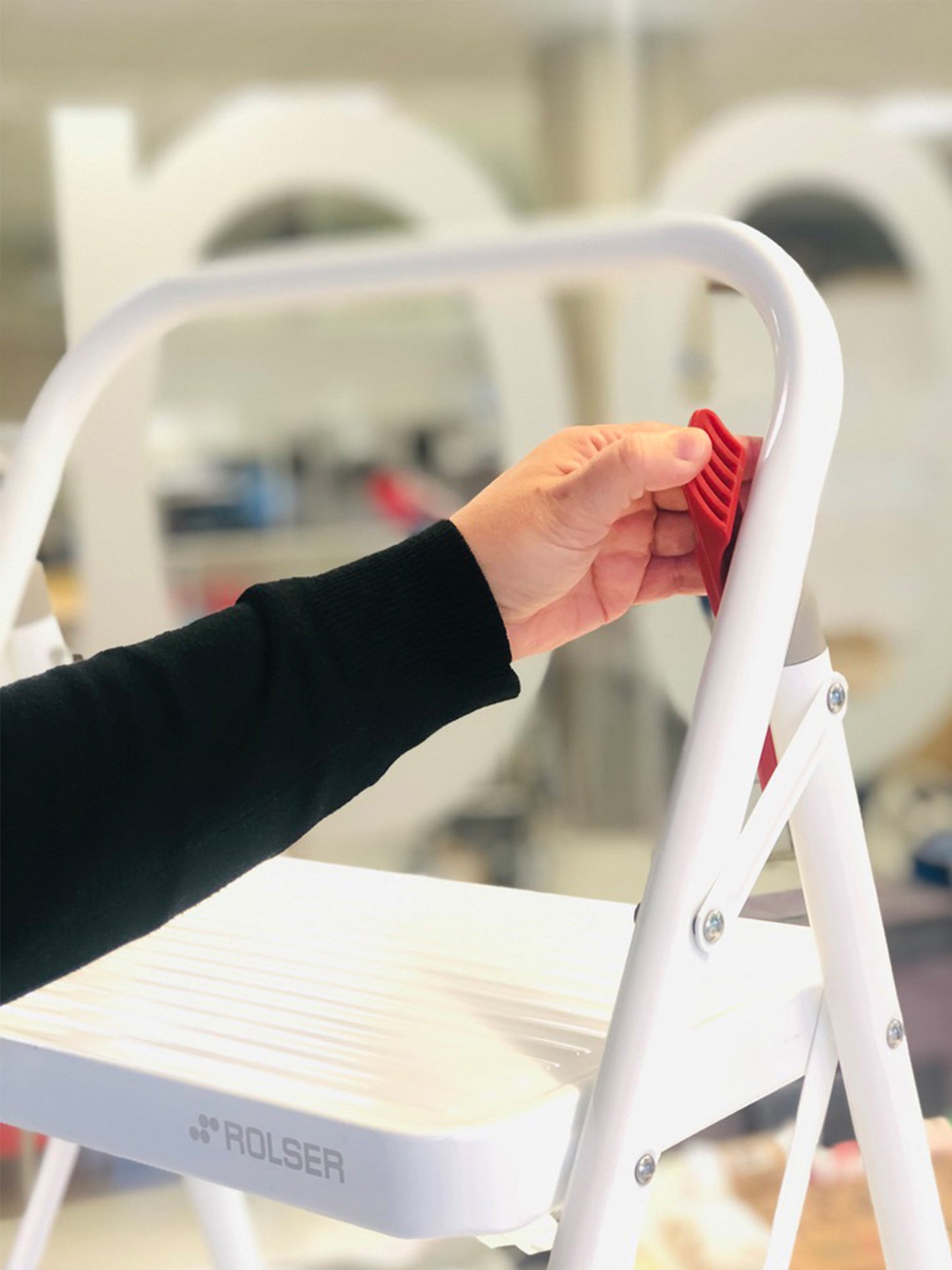 Drabine Rolser Taburete M/10 UNE 2 plates Blanco (MET003-1024)