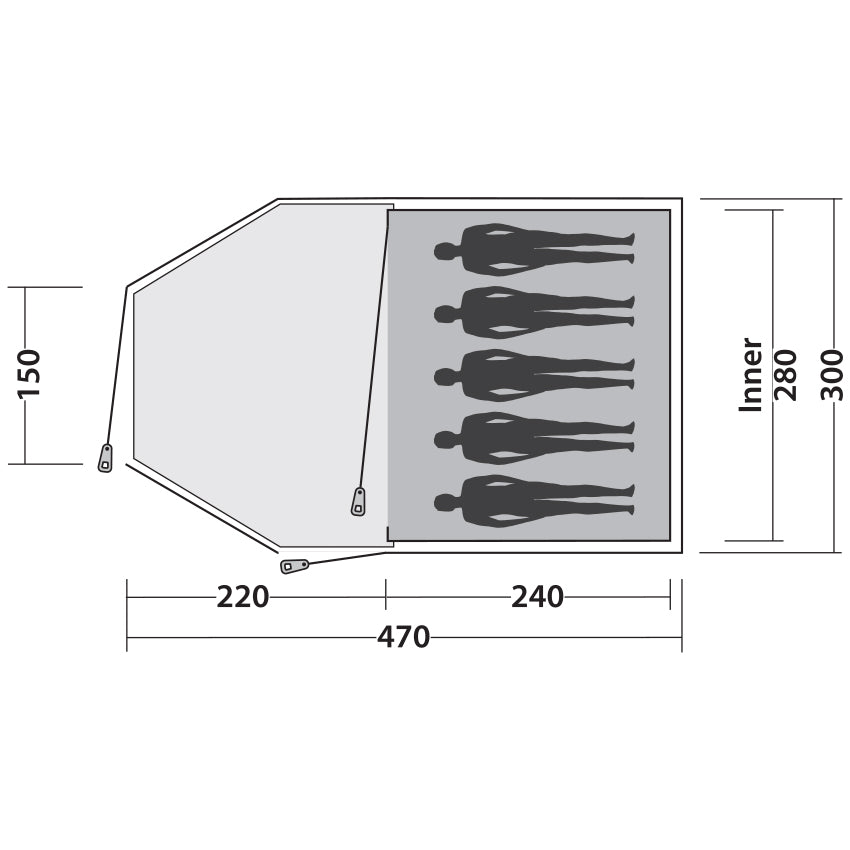 Five-year-old tent Easy Camp Eclipse 500 Rustic Green (120387)