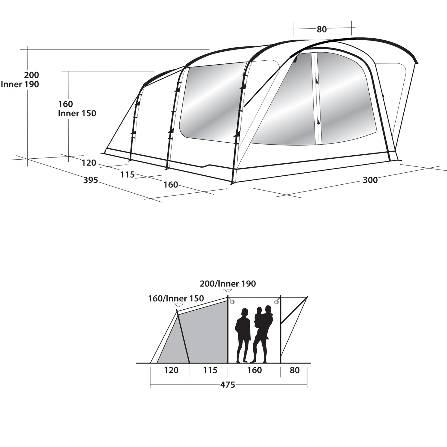 Outwell Oakwood 5 Green (111209)