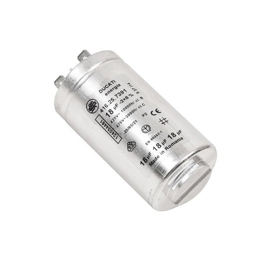 Electrolux dryer Starting capacitor 18uF 425V 40x78mm (2 terminals) DUCATI 