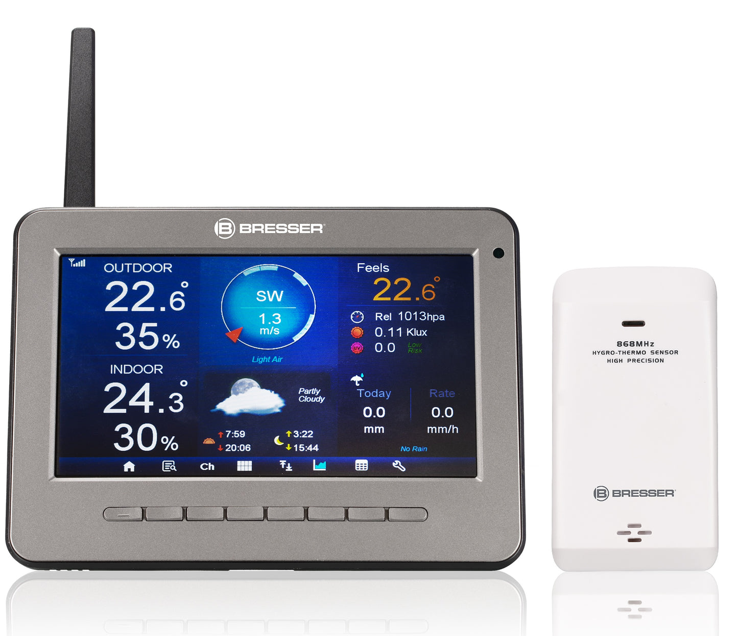 Метеостанція Bresser Professional WIFI HD TFT Colour Weather Center 7-in-1 Sensor (7003500)