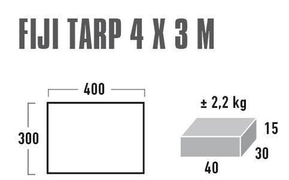 High Peak Fiji Tarp 4 x 3 m Gray (10022)