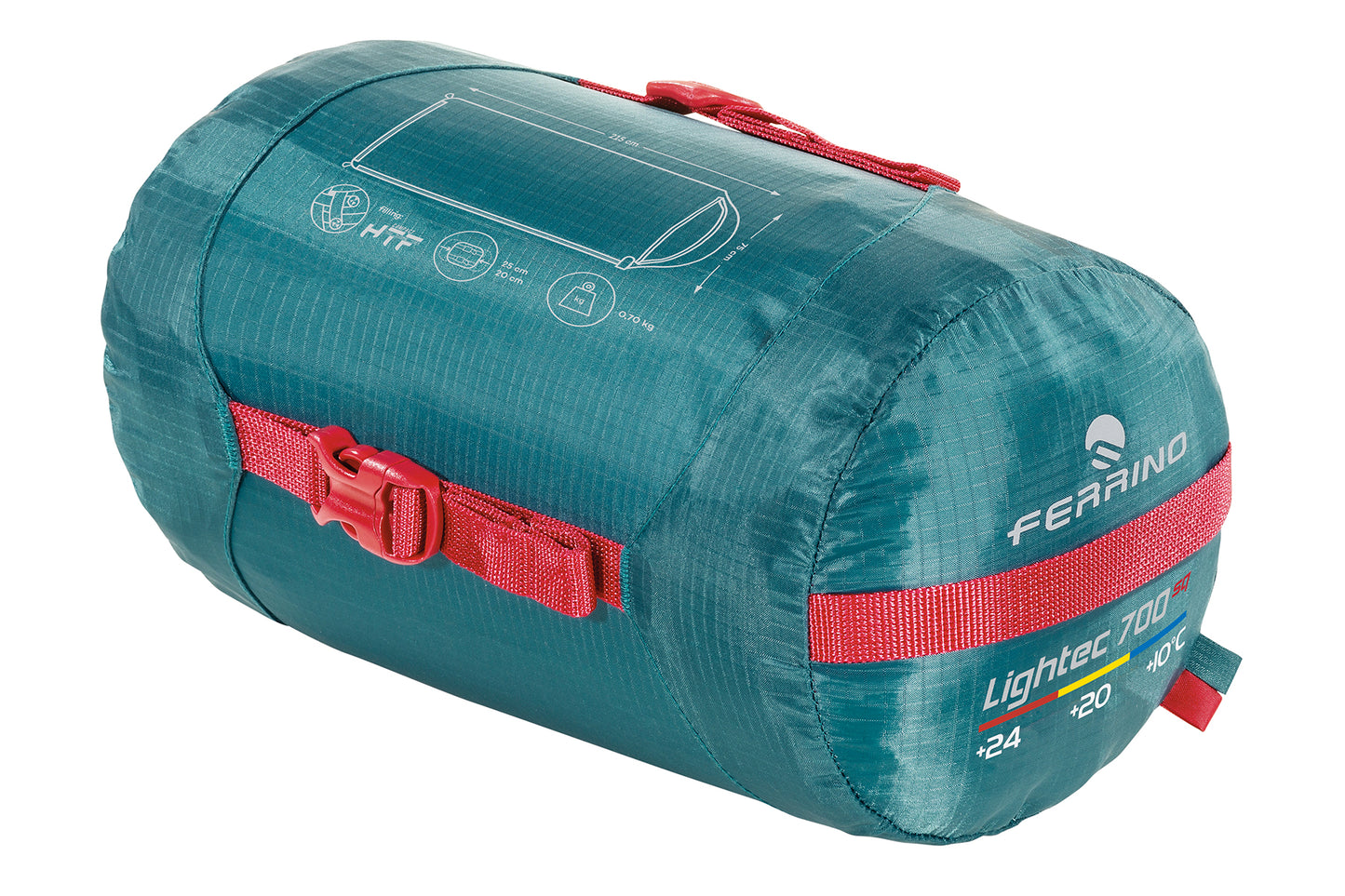 Sleeping bag Ferrino Lightec 700 SQ/+20°C Green Right (86154NVVD)