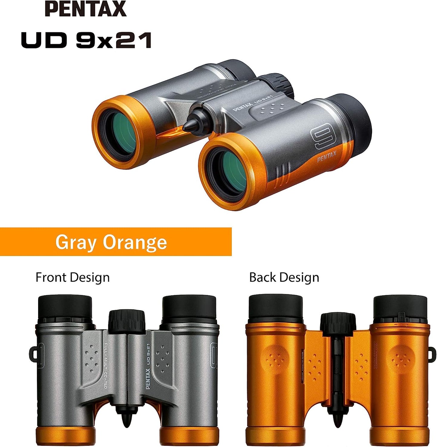 Binoculars Pentax UD 9x21 Gray Orange (61814)