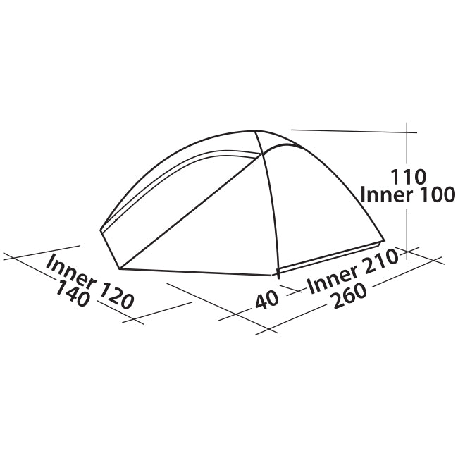 Double mantle Easy Camp Meteor 200 Rustic Green (120392)