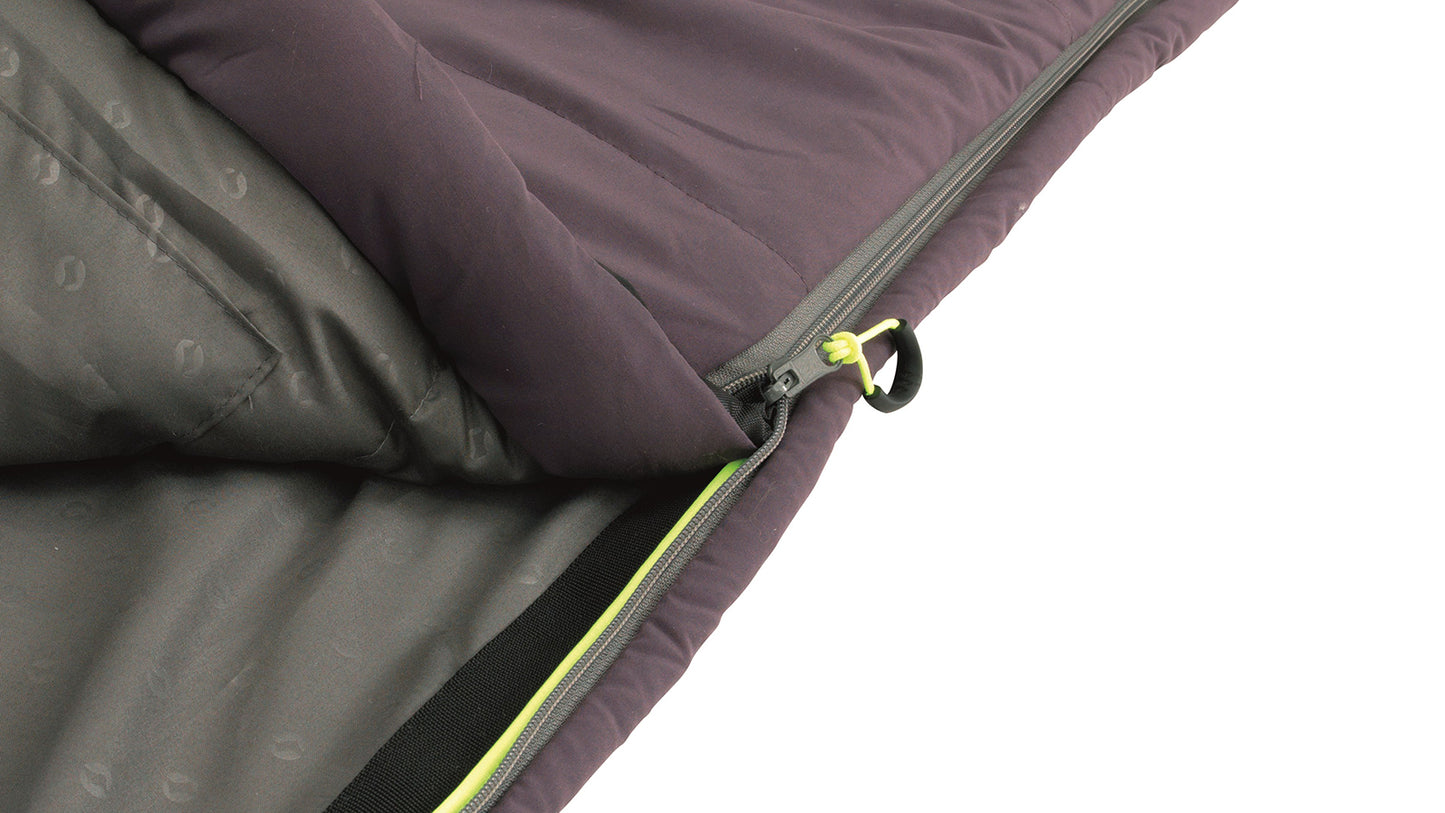 Sleeping bag Outwell Contour Reversible/+2°C Dark Purple Right (230372)