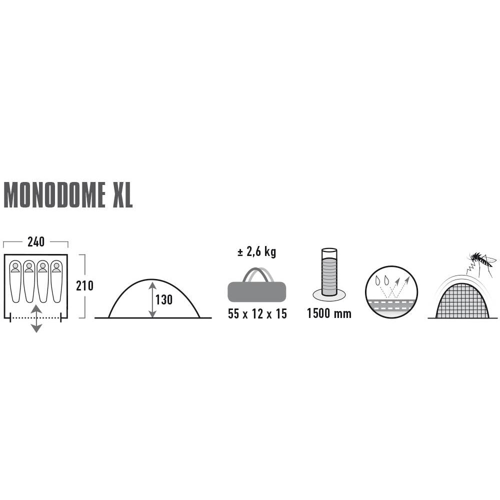 Mantle High Peak Monodome XL 4 Black (10310)