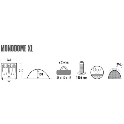 Mantle High Peak Monodome XL 4 Black (10310)