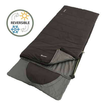 Sleeping bag Outwell Contour Reversible/+2°C Midnight Black Right (230300)