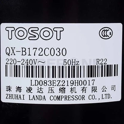 Compressor 9" QX-B172C030, R-22, 220-240V, 50Hz Tosot for air conditioner