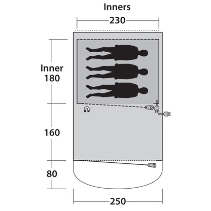 Outwell Oakwood 3 Green (111208)