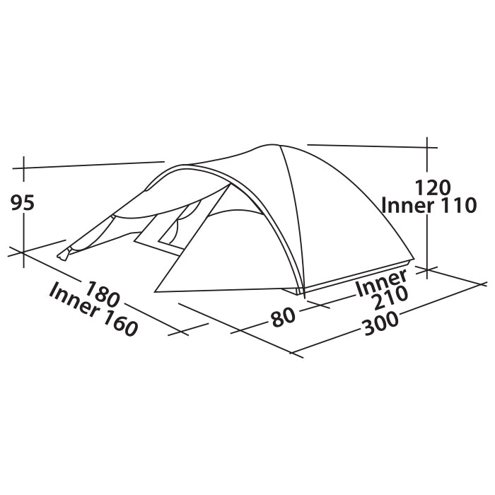 Trim tent Easy Camp Quasar 300 Rustic Green (120395)