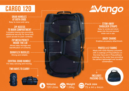 Travel bag Vango Cargo 120 Moonlit Ocean (RUUCARGO0000001)