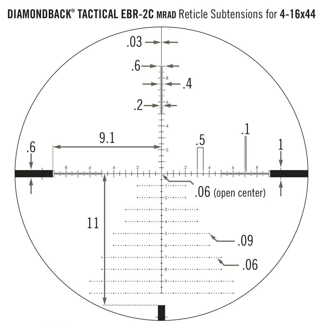 Optical sight Vortex Diamondback Tactical FFP 4-16x44 EBR-2C MRAD (DBK-10027)