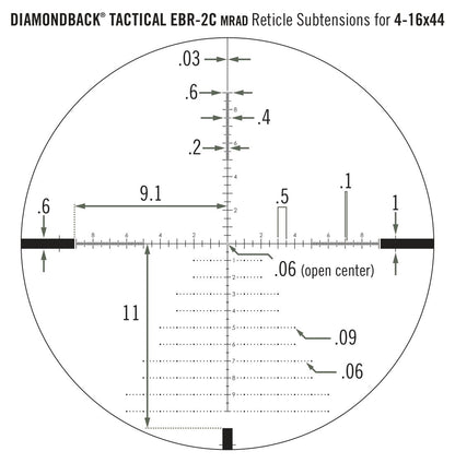 Optical sight Vortex Diamondback Tactical FFP 4-16x44 EBR-2C MRAD (DBK-10027)