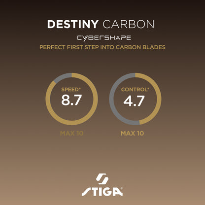 Racket base Stiga Destiny Carbon Cybershape Master (1600-2602-35)