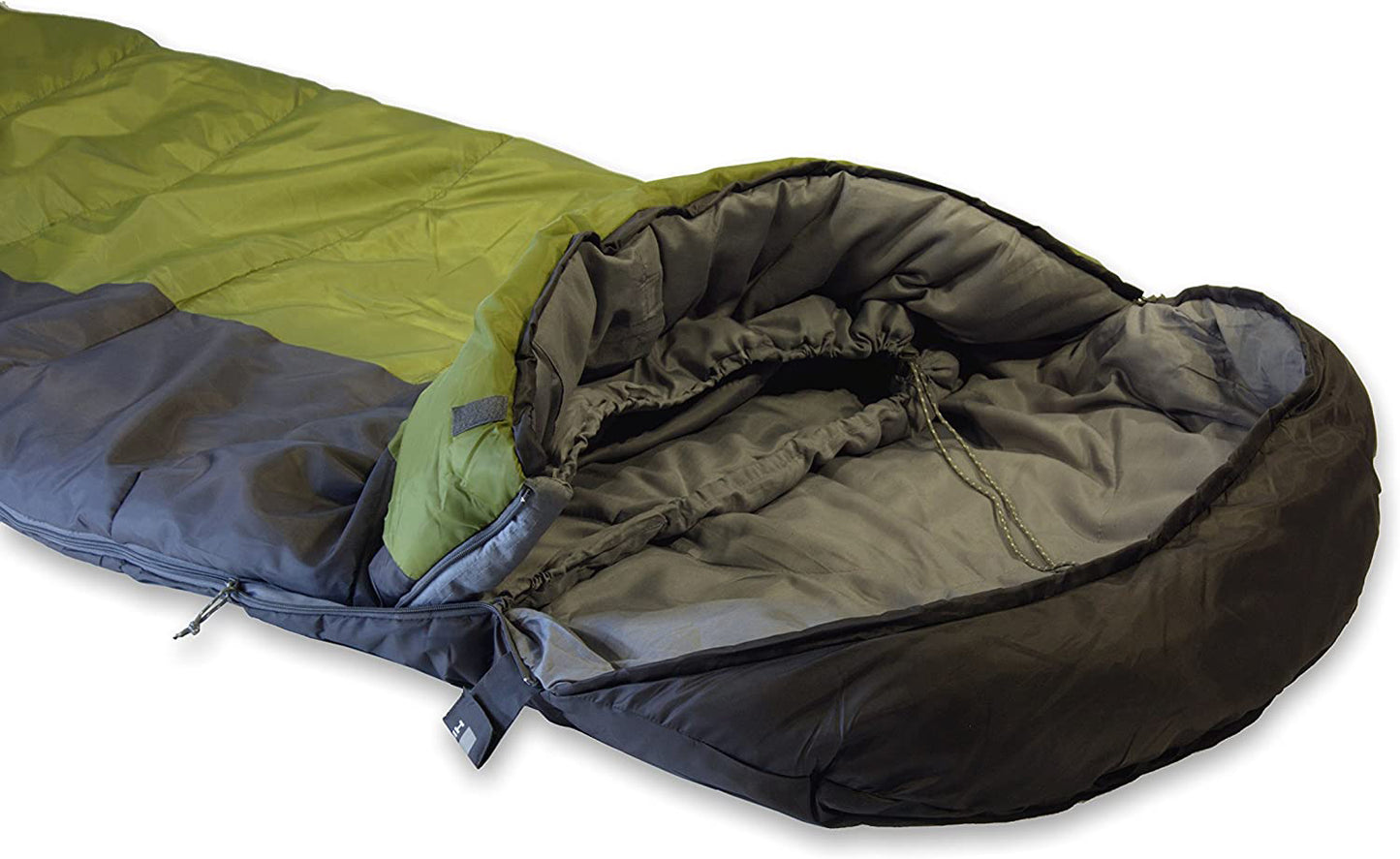 Sleeping bag High Peak TR 300/0°C Dark Grey/Green Left (23019)