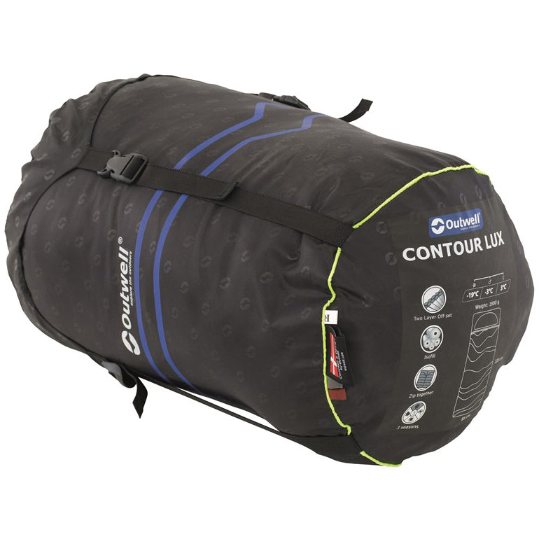 Sleeping bag Outwell Contour Lux Reversible/-3°C Deep Blue Left (230366)