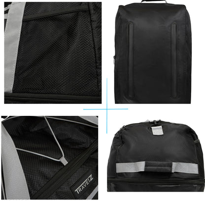 Travel bag on wheels TravelZ Wheelbag Doubleloader foldable black 80(95)L (603096)