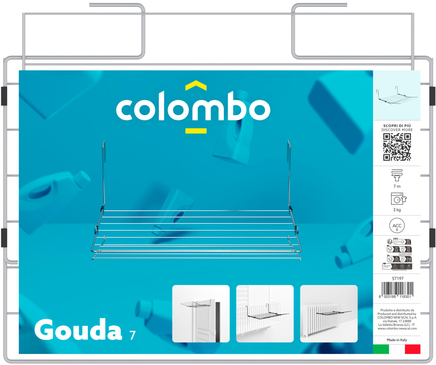 Wall-mounted clothes dryer Colombo Gouda 7 (ST197)