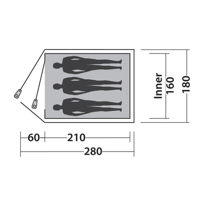 Trim tent Easy Camp Meteor 300 Rustic Green (120393)