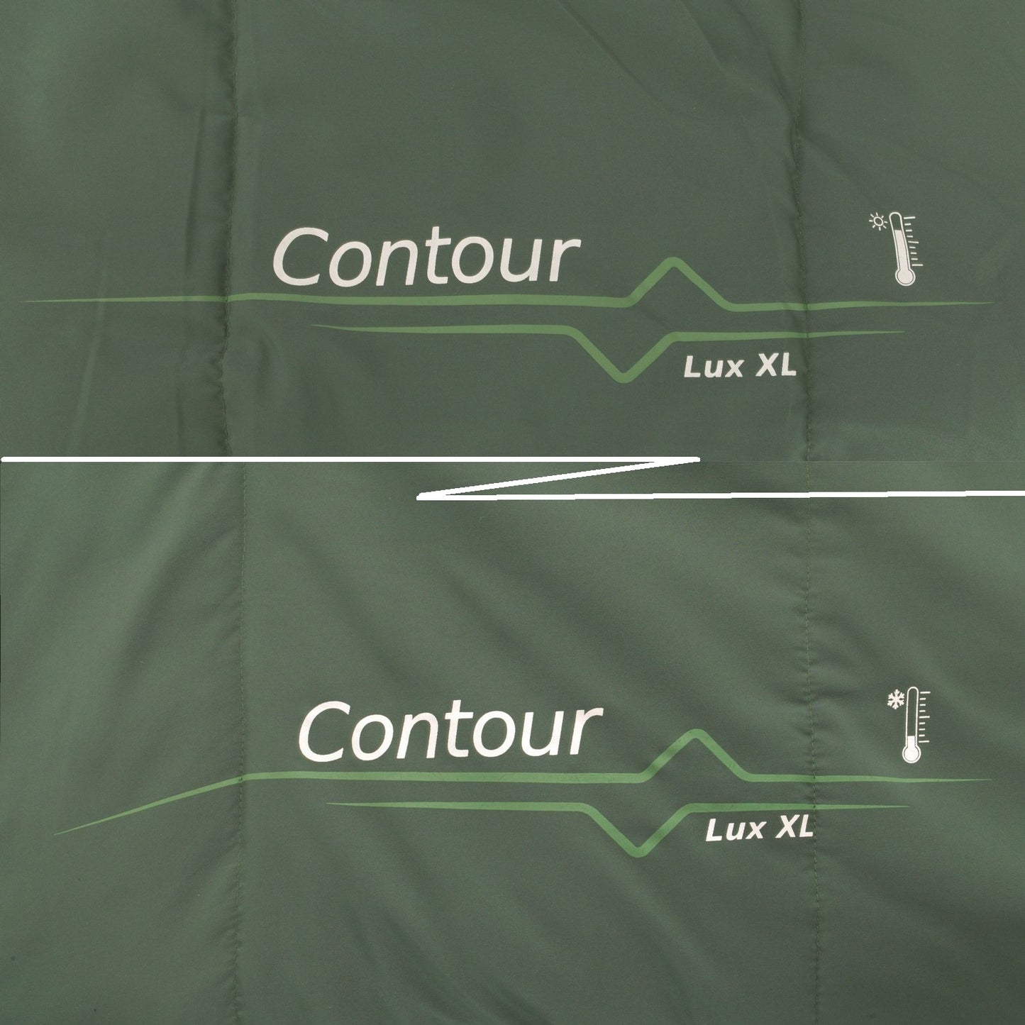 Sleeping bag Outwell Contour Lux XL Reversible/-1°C Green Left (230299)