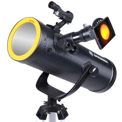 Bresser Solarix 114/500 AZ Carbon telescope with solar filter and smartphone adapter (4614505)