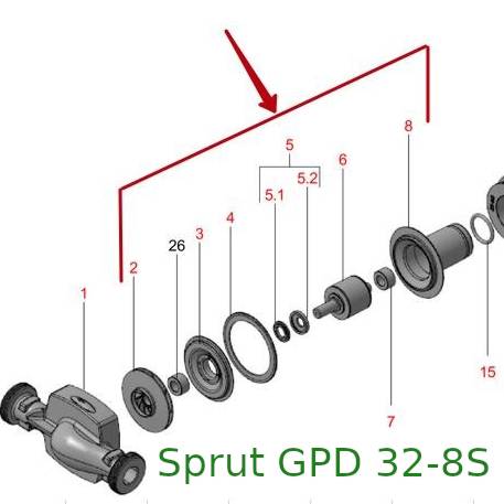 Sprut GPD 32-8S в сборе (А12)