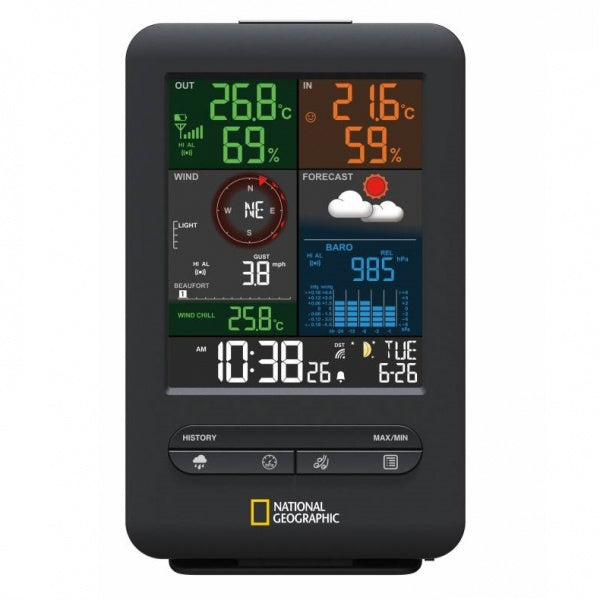 Weather station National Geographic Weather Center 5-in-1 256 color Black (9080500)