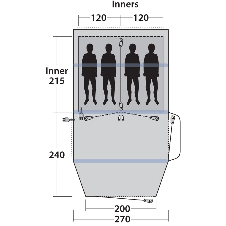 Outwell Rosedale 4PA Green (111178)