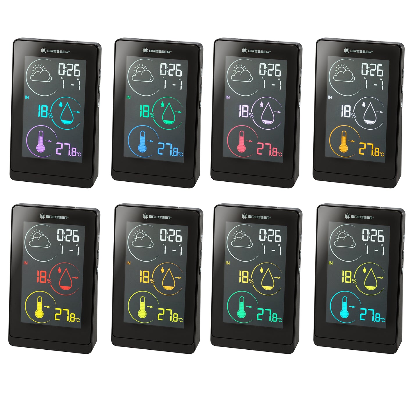 Weather station Bresser Color weather station Temeo Life H Black (7008000CM3000)