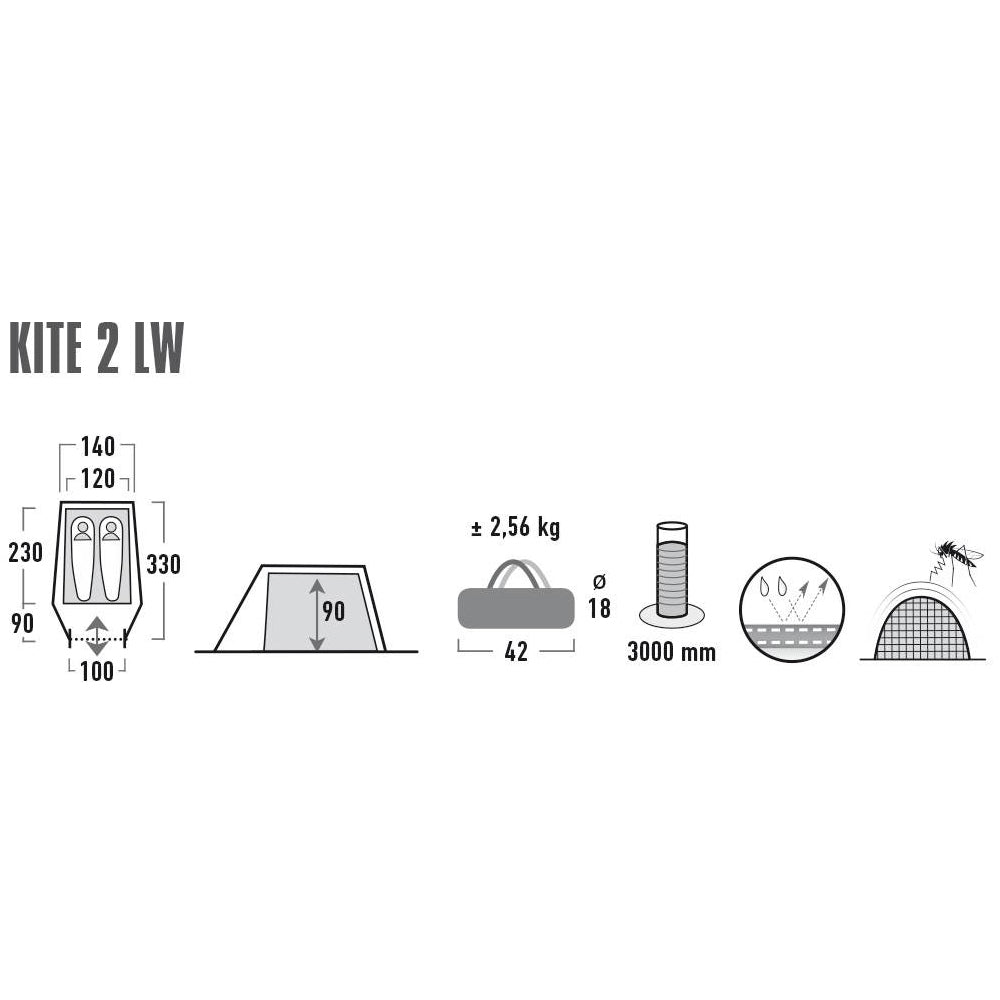 Tart High Peak Kite 2 LW Pesto/Red (10343)