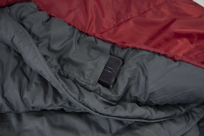 Sleeping bag High Peak TR 300/0°C Dark Red/Grey Left (23066)