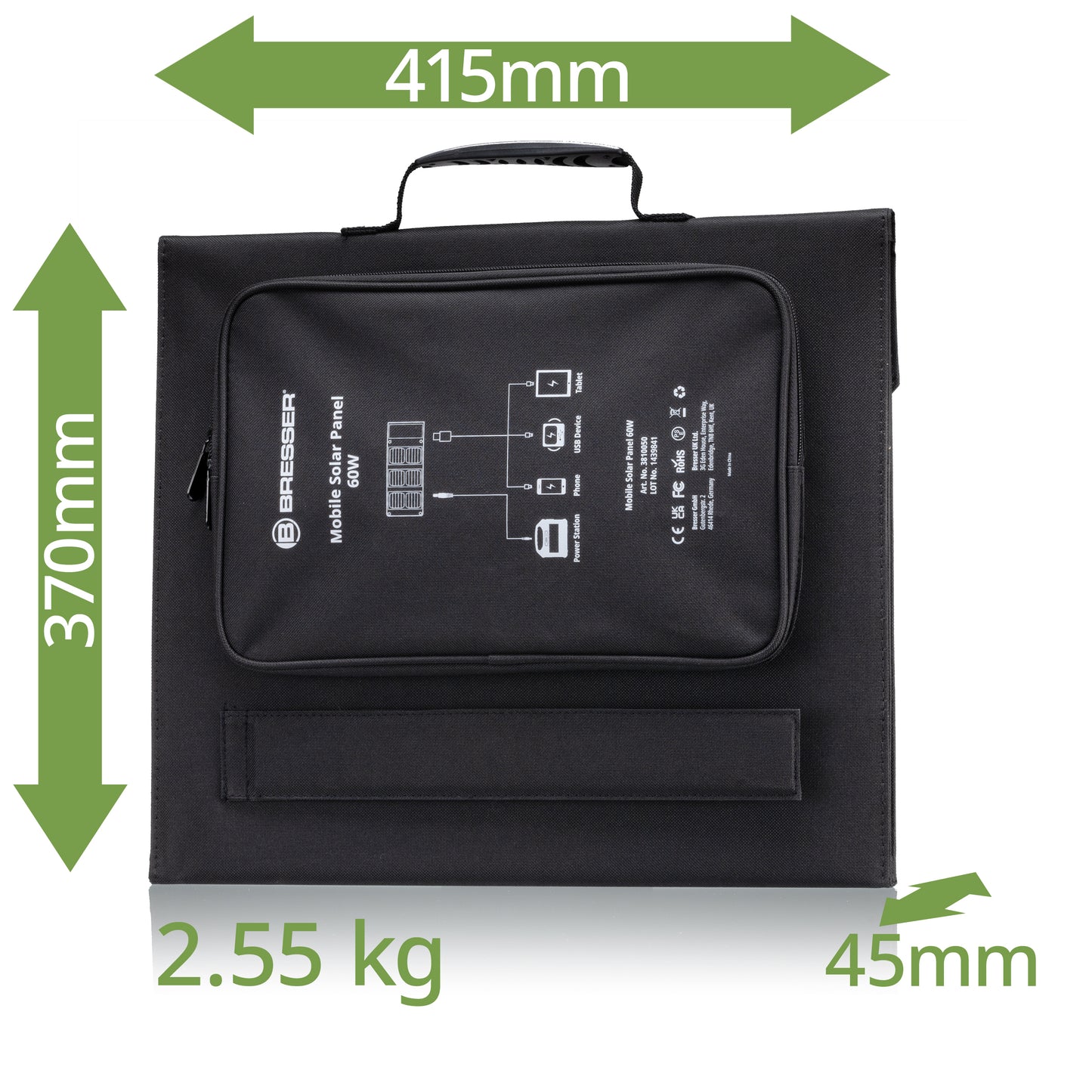 Portable charging device Sonya panel Bresser Mobile Solar Charger 60 Watt USB DC (3810050)