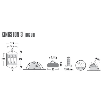 Mantle High Peak Kingston 3 Blue/Grey (10300)