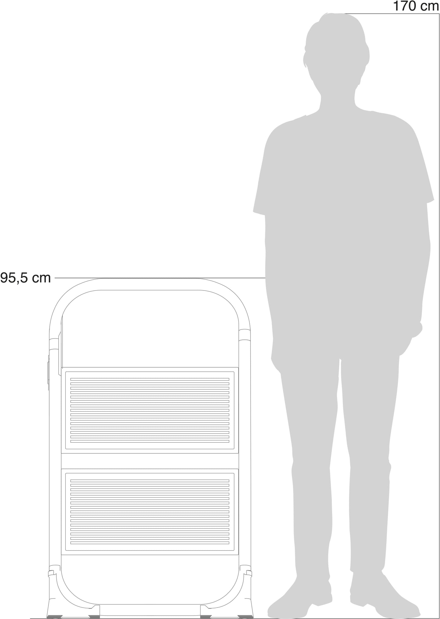 Drabine Rolser Taburete M/10 UNE 2 plates Blanco (MET003-1024)