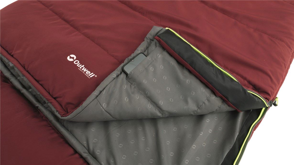 Sleeping bag Outwell Contour Lux Reversible/-3°C Red Right (230383)