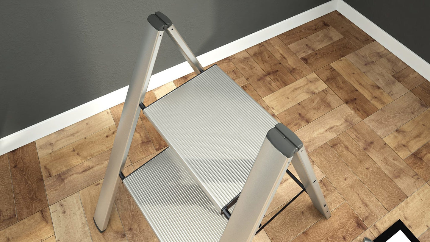 Colombo Leonardo Black 2-step ladder (G300A02W)