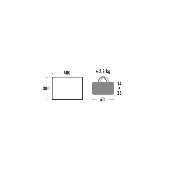 High Peak Fiji Tarp 4 x 3 m Gray (10022)