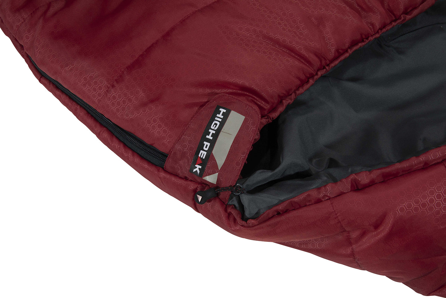 Sleeping bag High Peak Redwood L/-3°C Dark Red/Grey Left (23092)