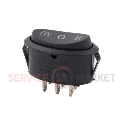 Switch Taiheng TH1 6-pin "ON/O/R" 15A 250V T85 for meat grinder Delfa, Saturn, Scarlett, Shivaki
