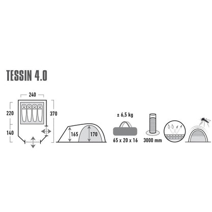 Mantle High Peak Tessin 4.0 Nimbus Gray (10224)