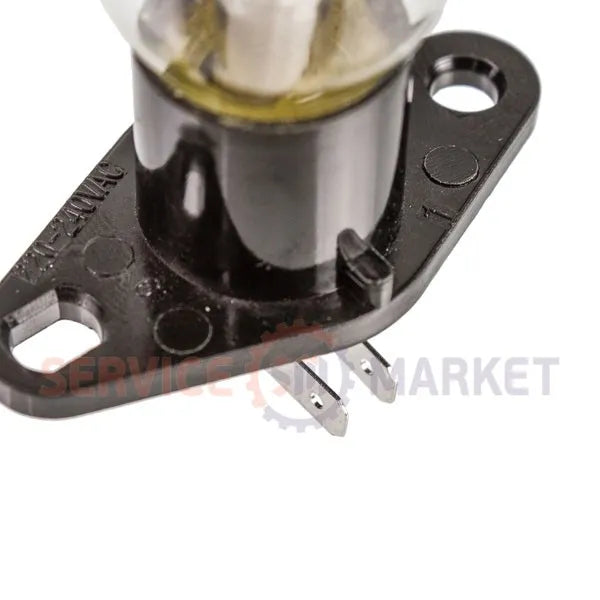 Bulb in housing for microwave oven 220-240V (L-shaped terminals) Electrolux