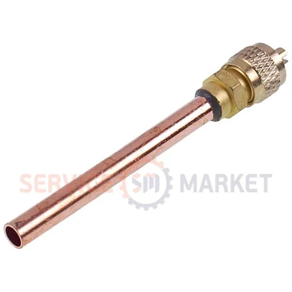 Filling nipple Schrader valve with 6mm (1/4") tube for soldering