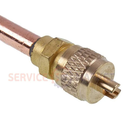 Filling nipple Schrader valve with 6mm (1/4") tube for soldering