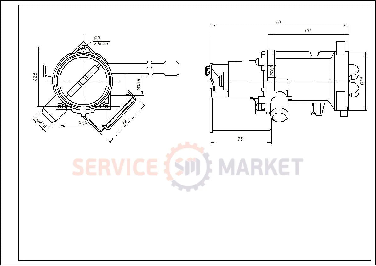 LG washing machine drain pump 5859EN1004B 30W HG-173